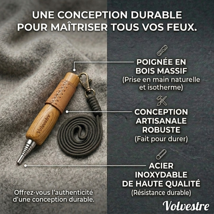 Bouffadou Volvestre : poignée en bois massif et conception artisanale robuste