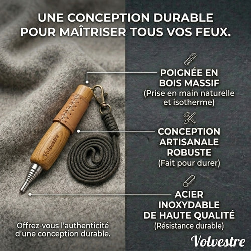Bouffadou Volvestre : poignée en bois massif et conception artisanale robuste
